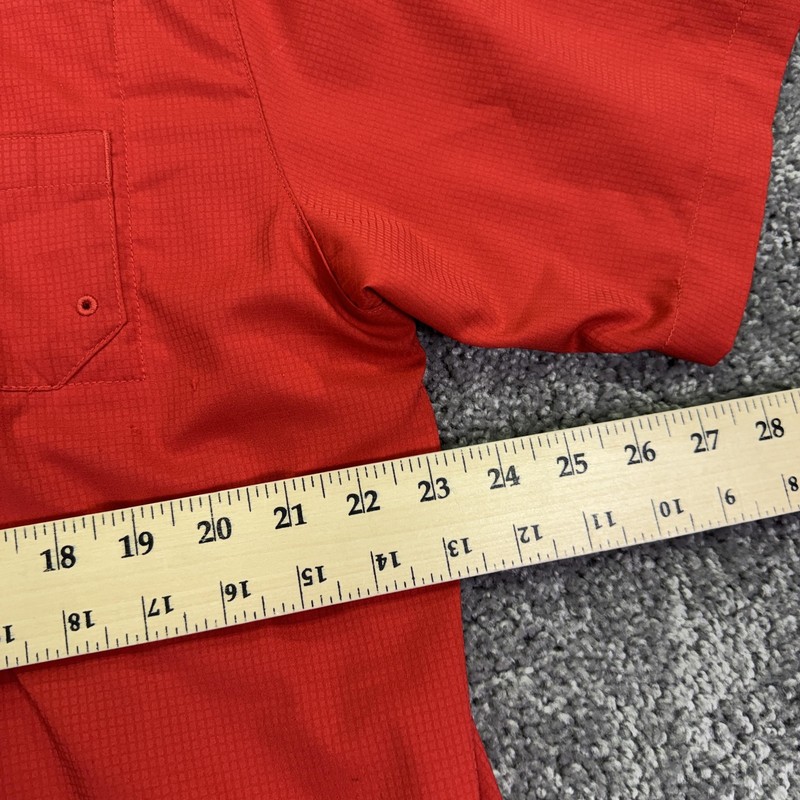 Columbia Shirt Mens XL Red PFG Omni-Shade Short Sleeve Champions Golf Club gallery
