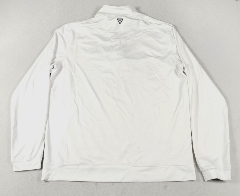 Levelwear Pullover Mens Large White 1/4 Zip River Crest Golf Stretch Performance gallery