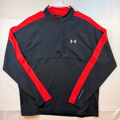 Under Armour Long Sleeve All Season Gear 1/4 Zip Pullover Mens Black Size Large