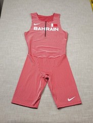 NIKE Pro Elite Speedsuit Small Mens Red White Bahrain Team Olympics Track Field