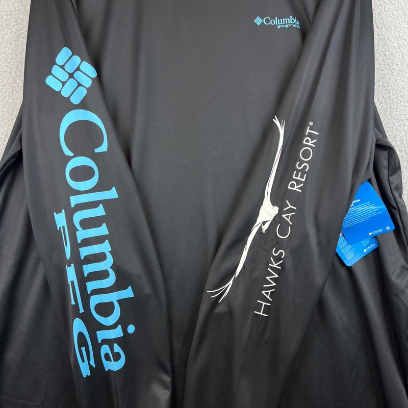 NWT Columbia PFG Terminal Tackle Carey Chen Fishing Shirt Mens XL Black UPF 50 gallery