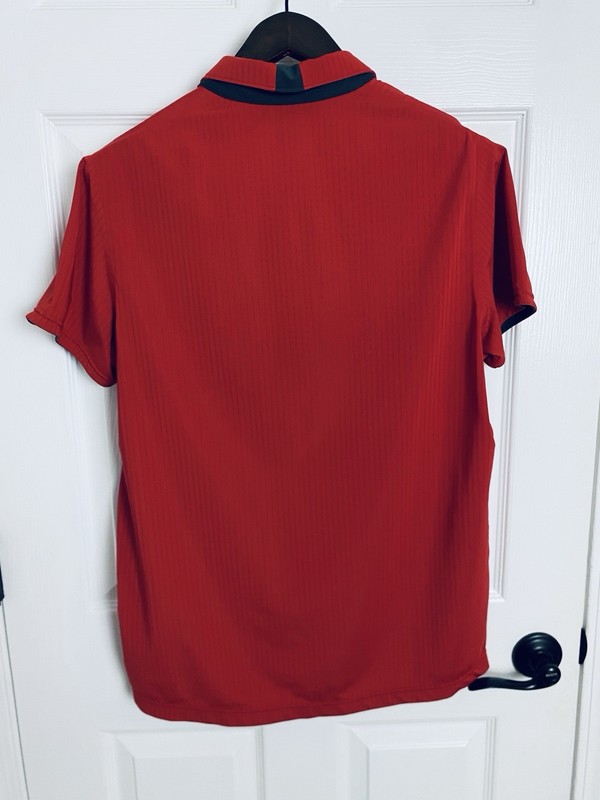 Nike Roger Federer RF 2010 Indian Wells Haiti Tennis Polo Shirt Large Rafa Nadal gallery