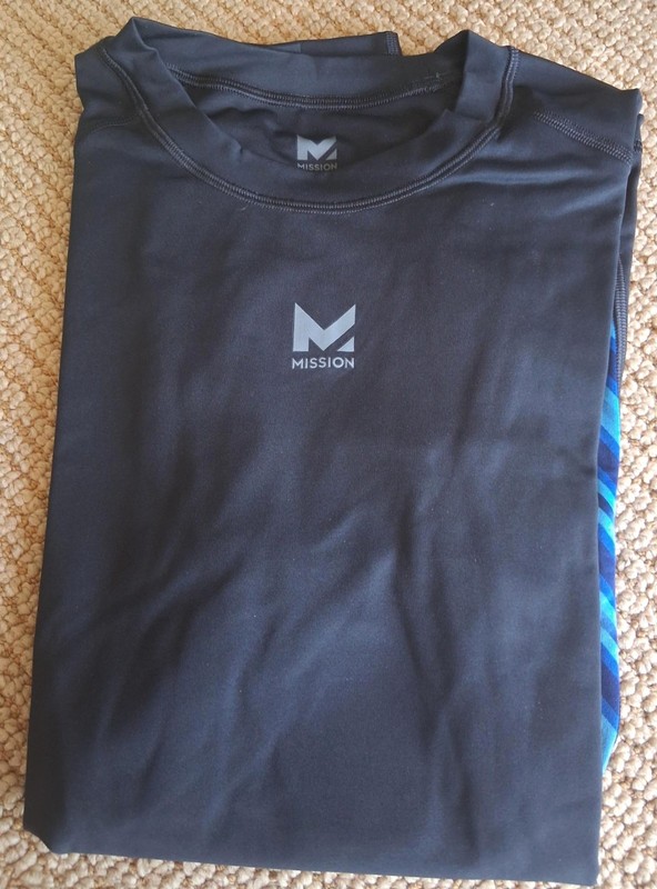 MISSION VaporActive Voltage Compression L/S T-Shirt Men's S Workout Black *NWT* gallery
