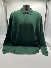 Jerzees Mens Spotshield Long Sleeve Jersey Polo Shirt 437ML Forest Green 2XL