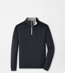 NEW Peter Millar Mens Small Perth Performance 1/4 Zip Pullover Crown Sport Black