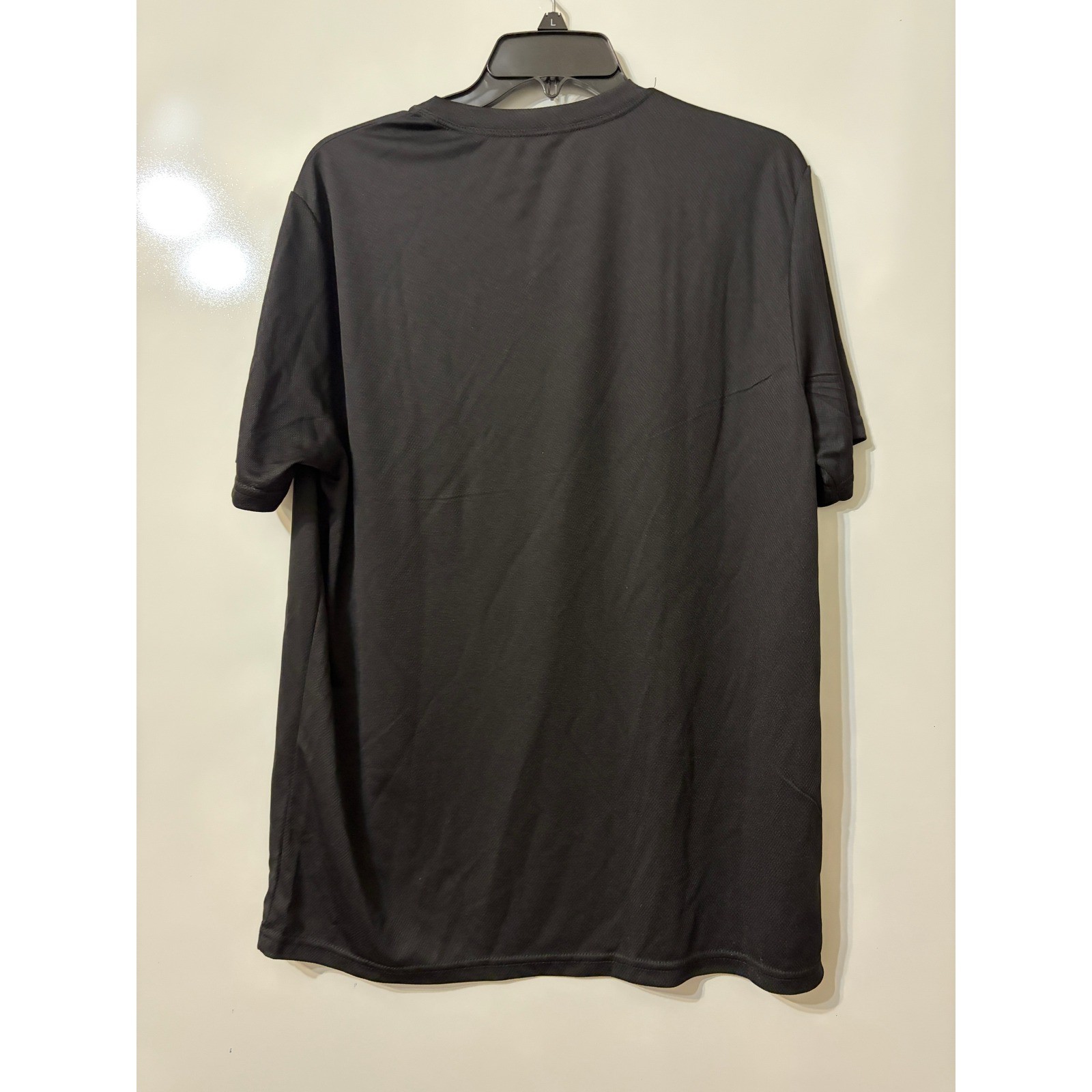 US Army Men Black Microfiber Performance Training T-Shirt Star Logo Large USA gallery