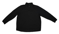 Port Authority Pullover Mens 3XL Black Quarter Zip Mock Neck Long Sleeve