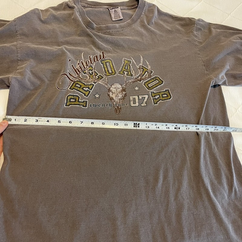 Cabelas Shirt Men Large Brown Cotton Hunting Wilderness Animal Long Sleeve Deer gallery