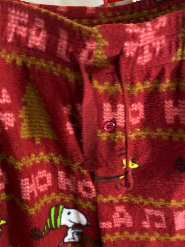 Peanuts Snoopy Pajama Pants Bottom Small S Length 31 Christmas gallery