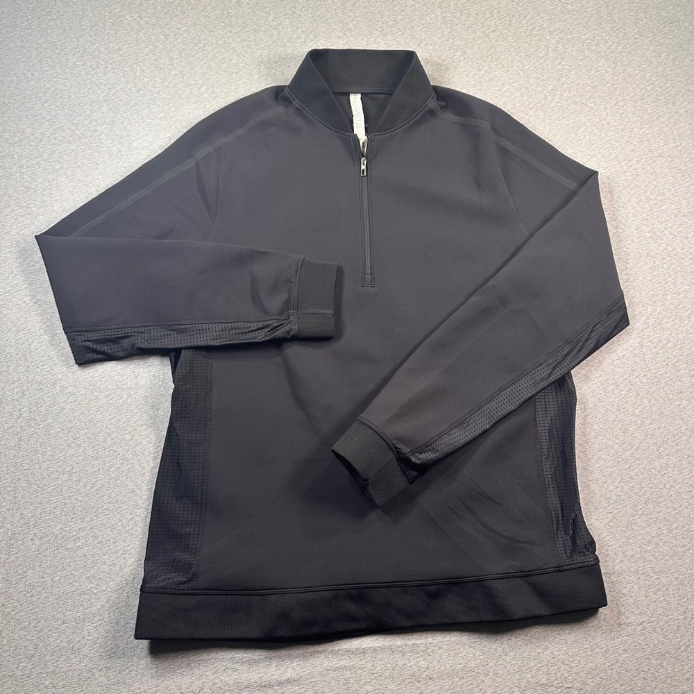 Lululemon LAB Tail Lite Pullover 1/4 Zip Mens XL Black Pullover Sweatshirt
