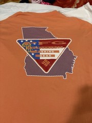 MENS COLUMBIA PFG T SHIRT PERFORMANCE FISHING GEAR GEORGIA STATE FLAG SHORT SLEE