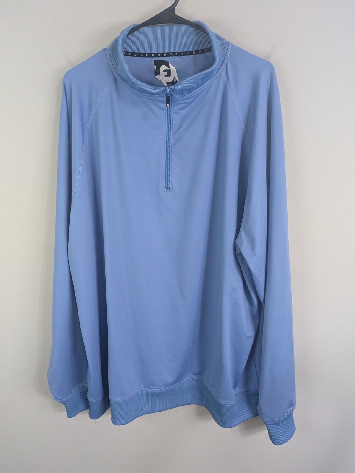Footjoy Pullover Men's 2XL Blue 1/4 Zip Nylon Stretch Golf Casual gallery