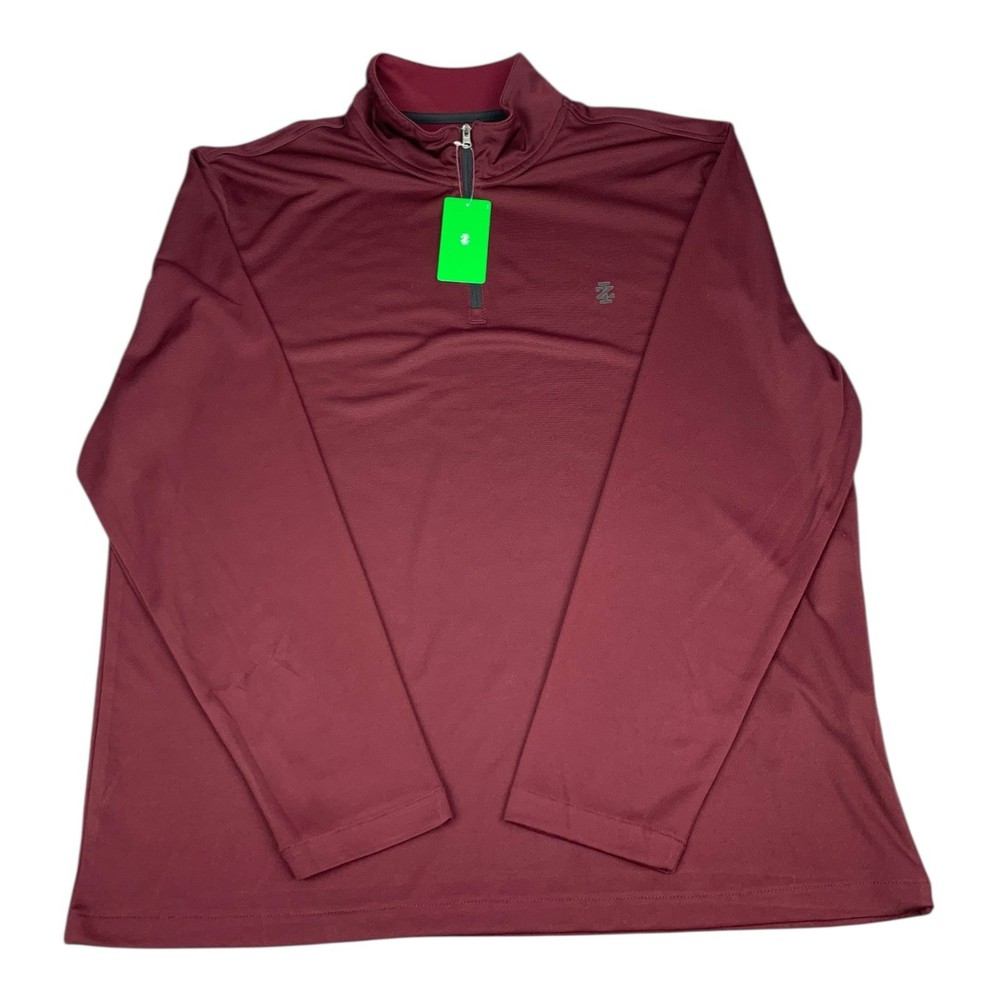 Izod Golf 1/4 Zip Pullover Long Sleeve Top, Velvet Maroon, Men's Size XL, NEW