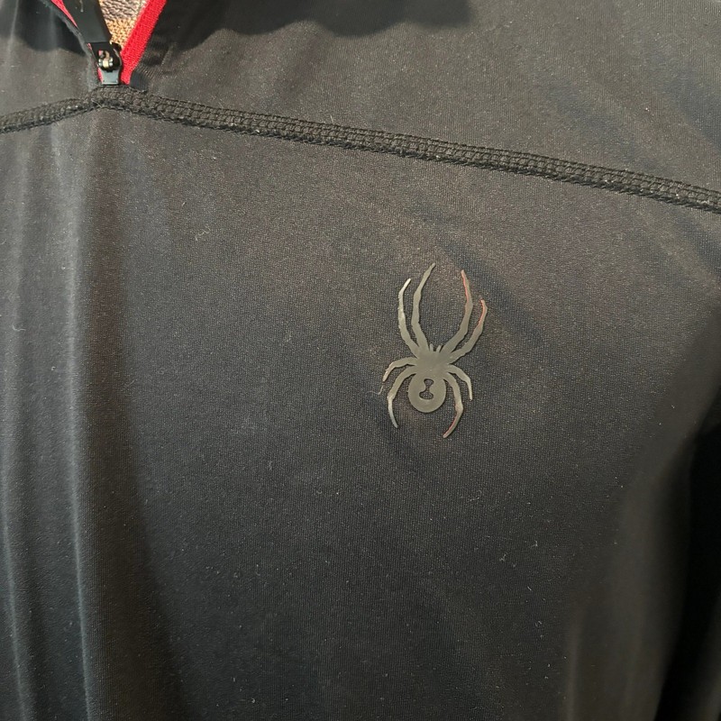 Spyder Mens ProwB Performance Jacket Small Black Active Shirt Pullover 1/4 Zip gallery