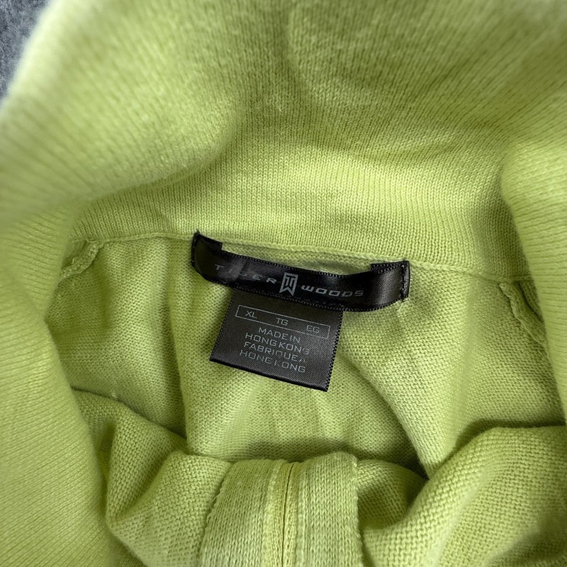 Nike Tiger Woods Collection Pullover Mens XL Neon Quarter Zip Golf Casual gallery