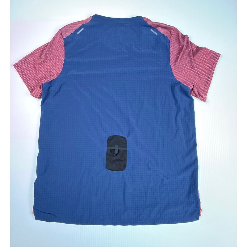 Nike Dri-FIT Running Division Performance T-Shirt Athletic Top Red Navy M gallery