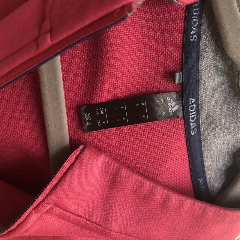 Mens Adidas Long Sleeve 1/4 Zip ColdRdy Pullover Size L Pink Rouge gallery