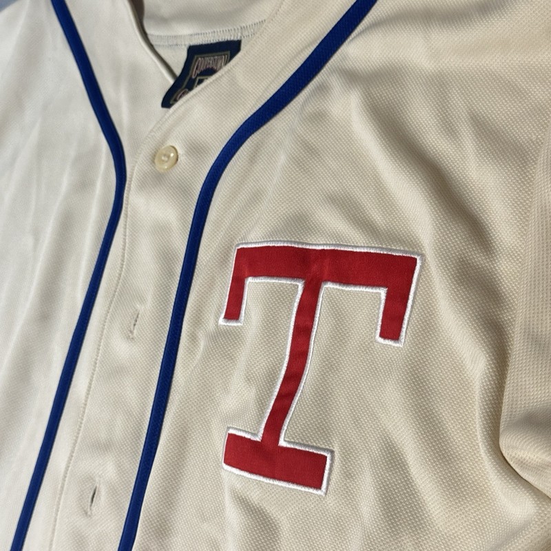 Texas Rangers Cooperstown Throwback Jersey Mens L No Name gallery