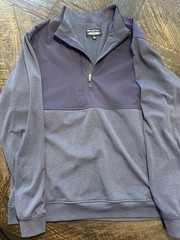Straight Down Navy Quarter Zip Size XL Golf Pullover