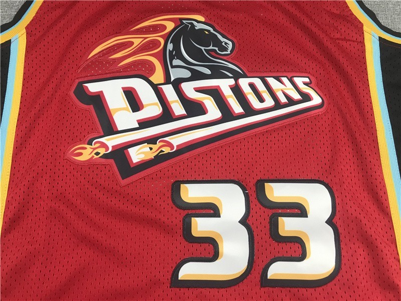 Grant Hill #33 Stitched Retro Red Adults SportShirt Size: S-XXL gallery