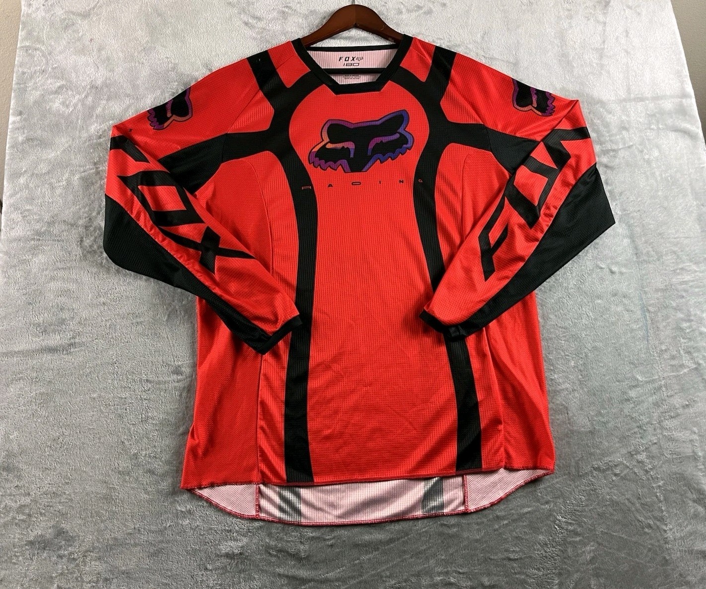Fox Racing 180 Venz Jersey Men XL Red Motocross Off Road Bike Vented Mesh Panel gallery