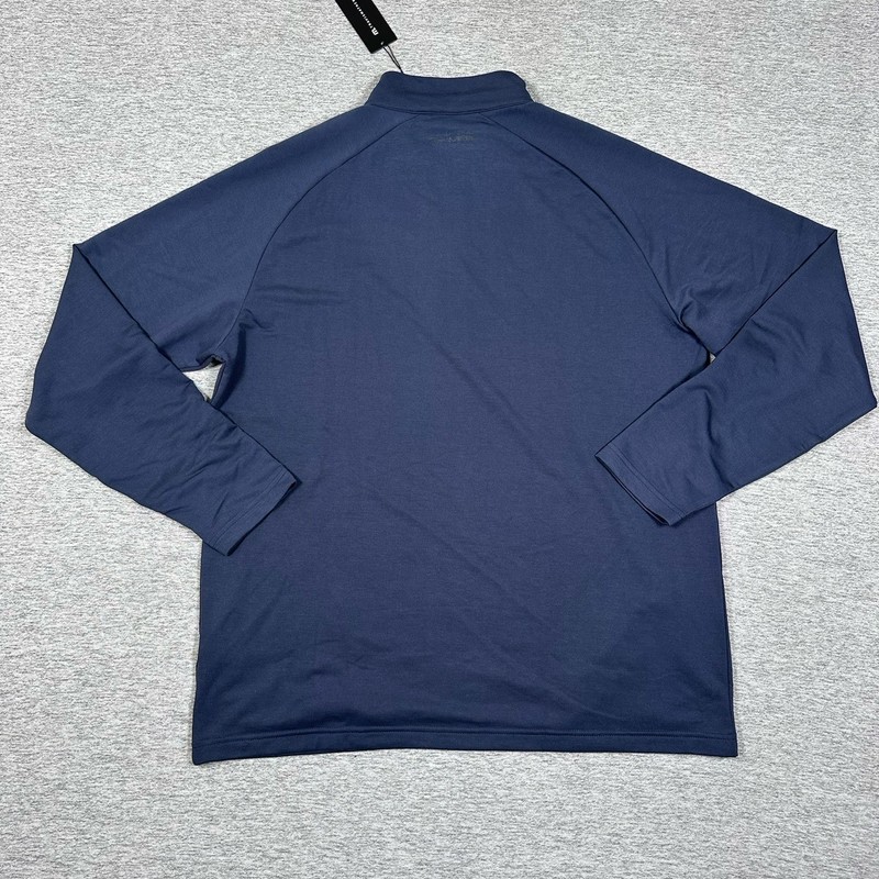 Travis Mathew Golf Pullover Mens Large Blue Valiant 1/4 Zip Stretch Pockets NEW gallery