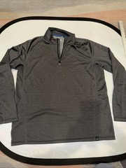 Prana Sweater Mens Long Sleeve 1/4 Zip Breathe Pullover Top Charcoal XL