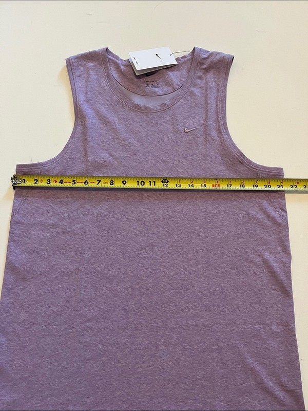 Nike Tank Top Men's M Versatile Gym shirt Dri-Fit Cotton Poly Soft purple $55 gallery