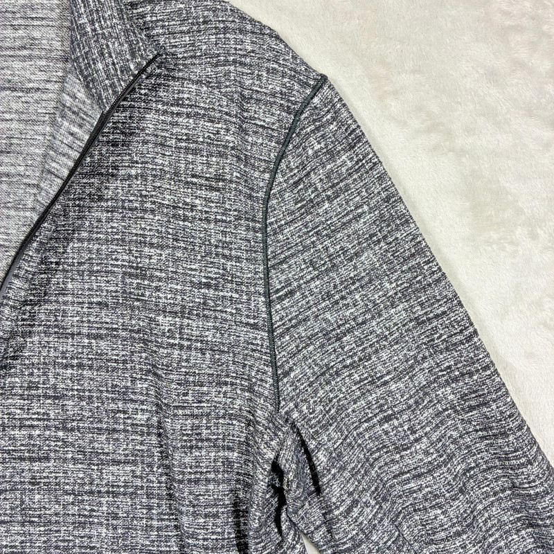 Lululemon Surge Warm 1/2 Zip Mens L Heathered Black Gray Pullover Rulu Running gallery