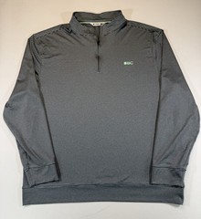 Black Clover Quarter Zip Pullover Striped Gray XXL Performance