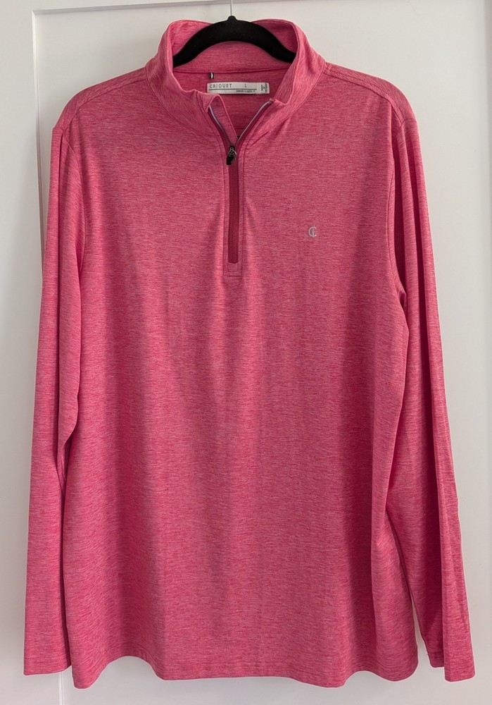 Criquet Heathered Red Featherweight Performance Pullover Tuckernuck Size Large