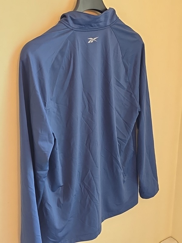 Reebok Quarter Zip Up Long Sleeve Pullover Mens Size L Lightweight Activewear gallery