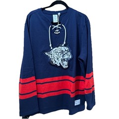 Puma Noah Striped V Neck Long Sleeve Hockey Jersey Men’s Size Large 62819606