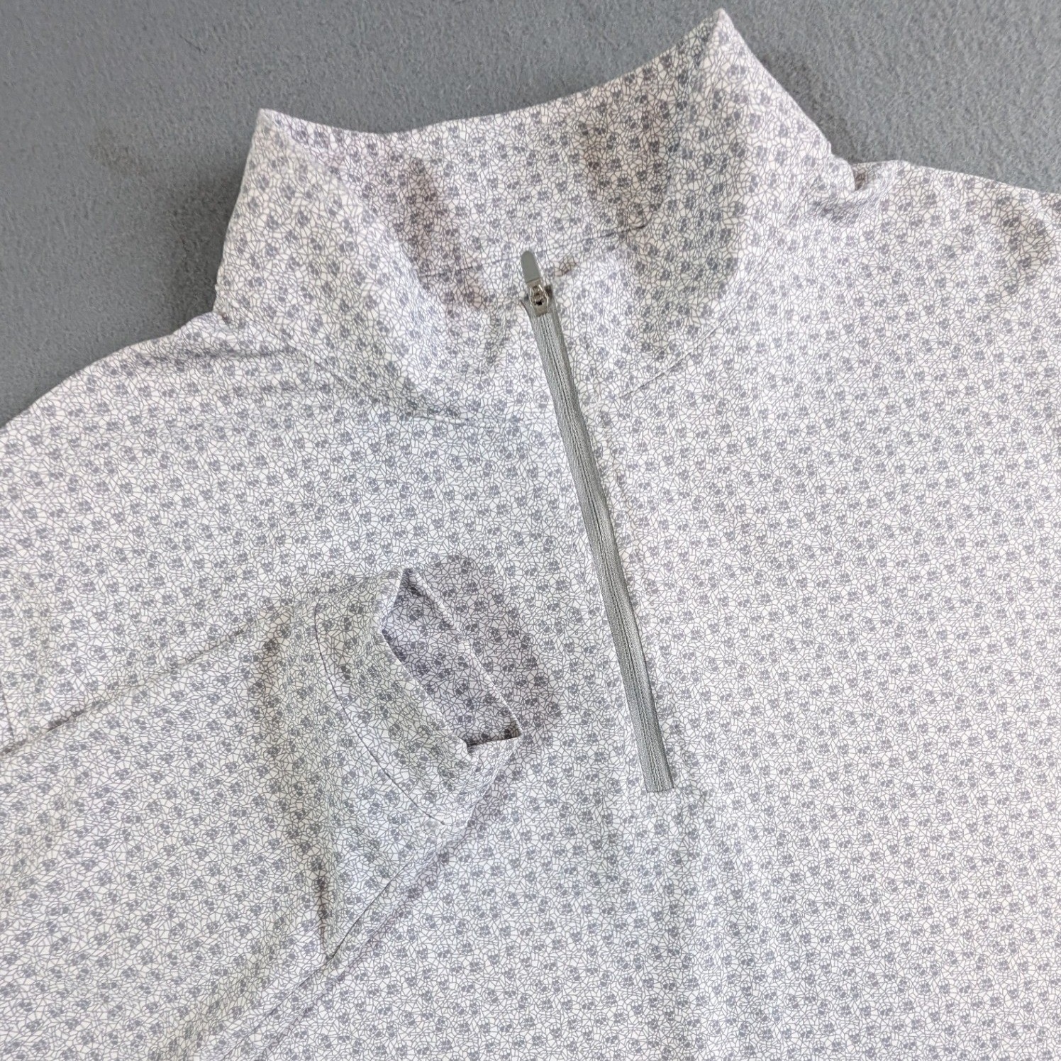 Peter Millar Quarter Zip Pullover Mens Size XL All Over Print Active Golf gallery