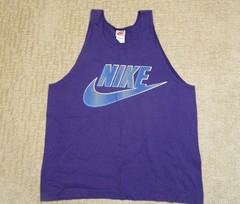 Vintage Nike Tank Top Men Large Purple Sleeveless Basketball Gym USA Made 90s