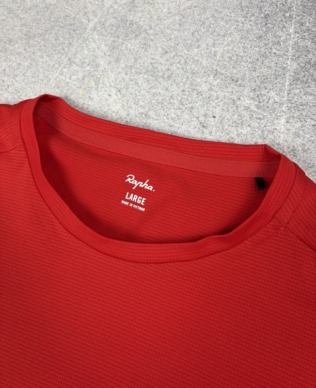 Rapha Explore Technical T-Shirt Men’s Red Lightweight Tee Cycling Activewear (L) gallery