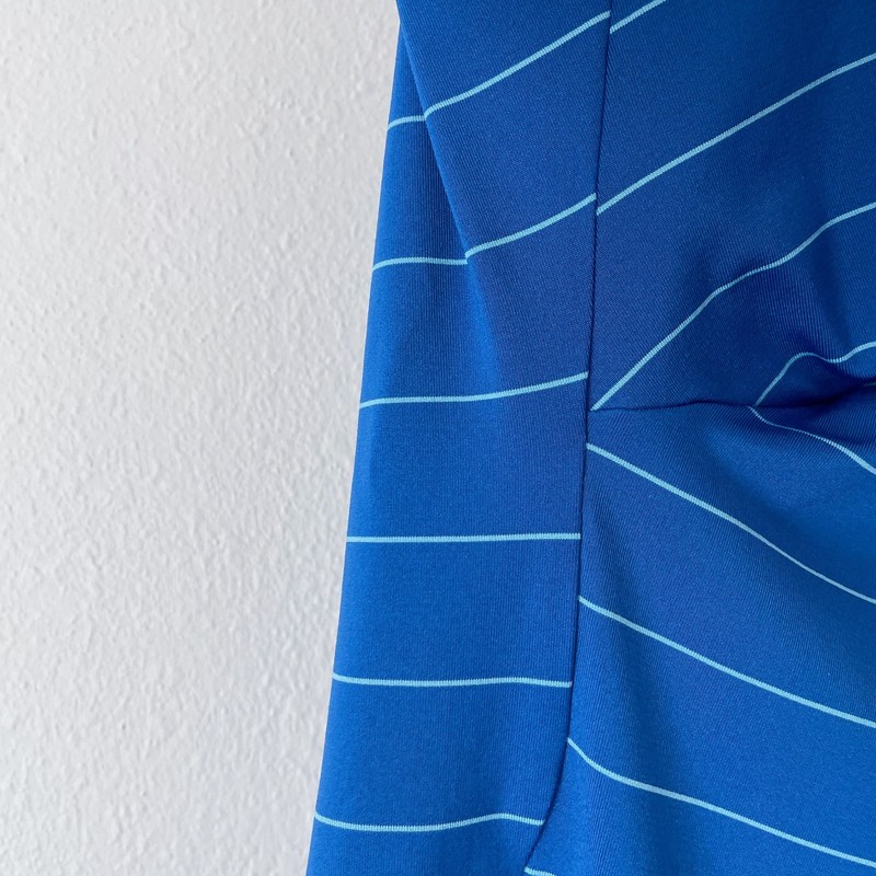 KJUS Soren Polo Shirt Men's 56 2XL Blue Big Stripes Golf Active Short Sleeve UPF gallery