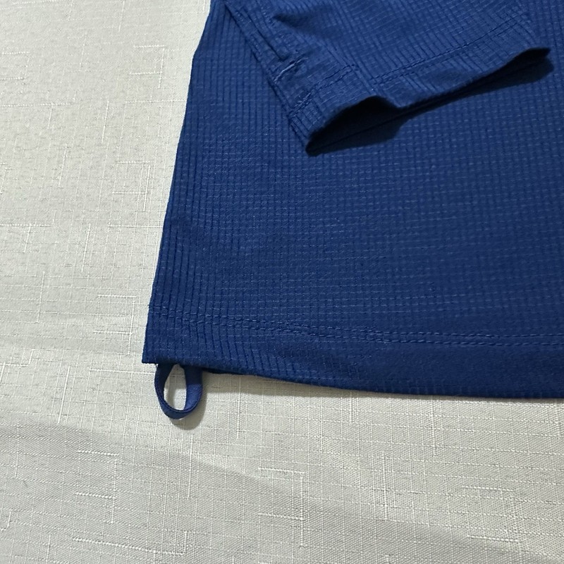 Fabletics Men’s XXL Performance Hoodie Blue Two-Tone Long Sleeve Athletic Top gallery