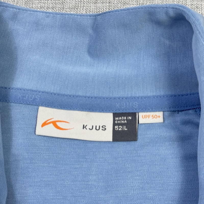 KJUS Mens Kallen Half-Zip Pullover 52 Large Blue Mock Neck Long Sleeve UPF50+ gallery