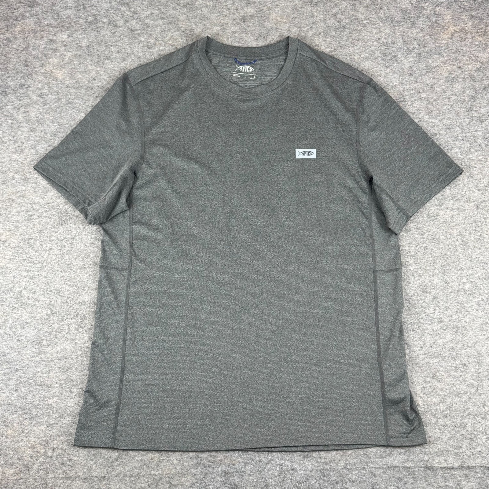 AFTCO AFTECH Air-O Mesh Performance Fishing T-Shirt Gray Mens Large L gallery