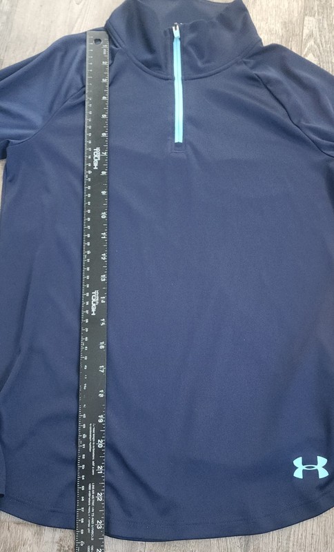 Under Armour HeatGear 1/4 Zip Pullover Navy Youth XL Large Long Sleeve YXL Boys gallery