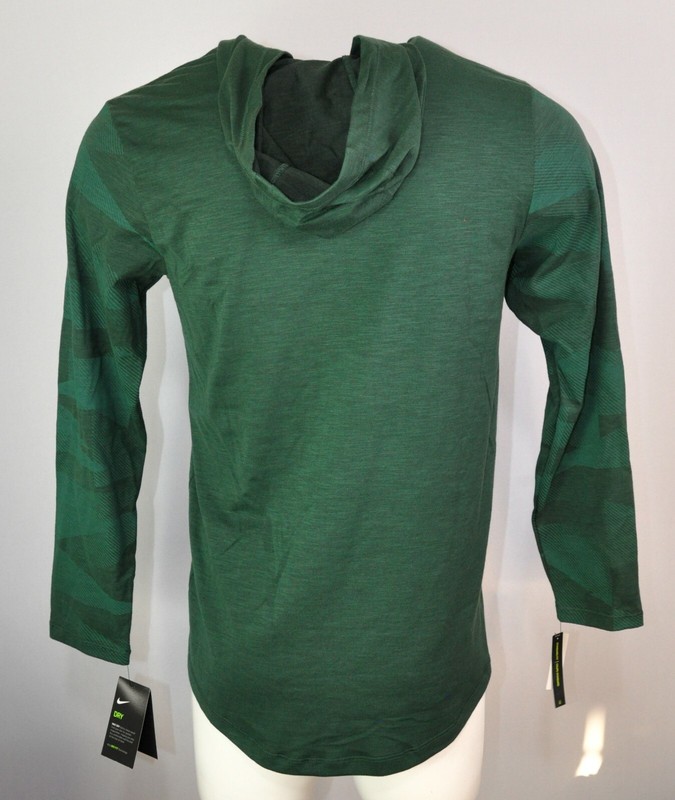 Nike Michigan State Hoodie Tee Men's Size S Spartans MSU Long Sleeve Green gallery