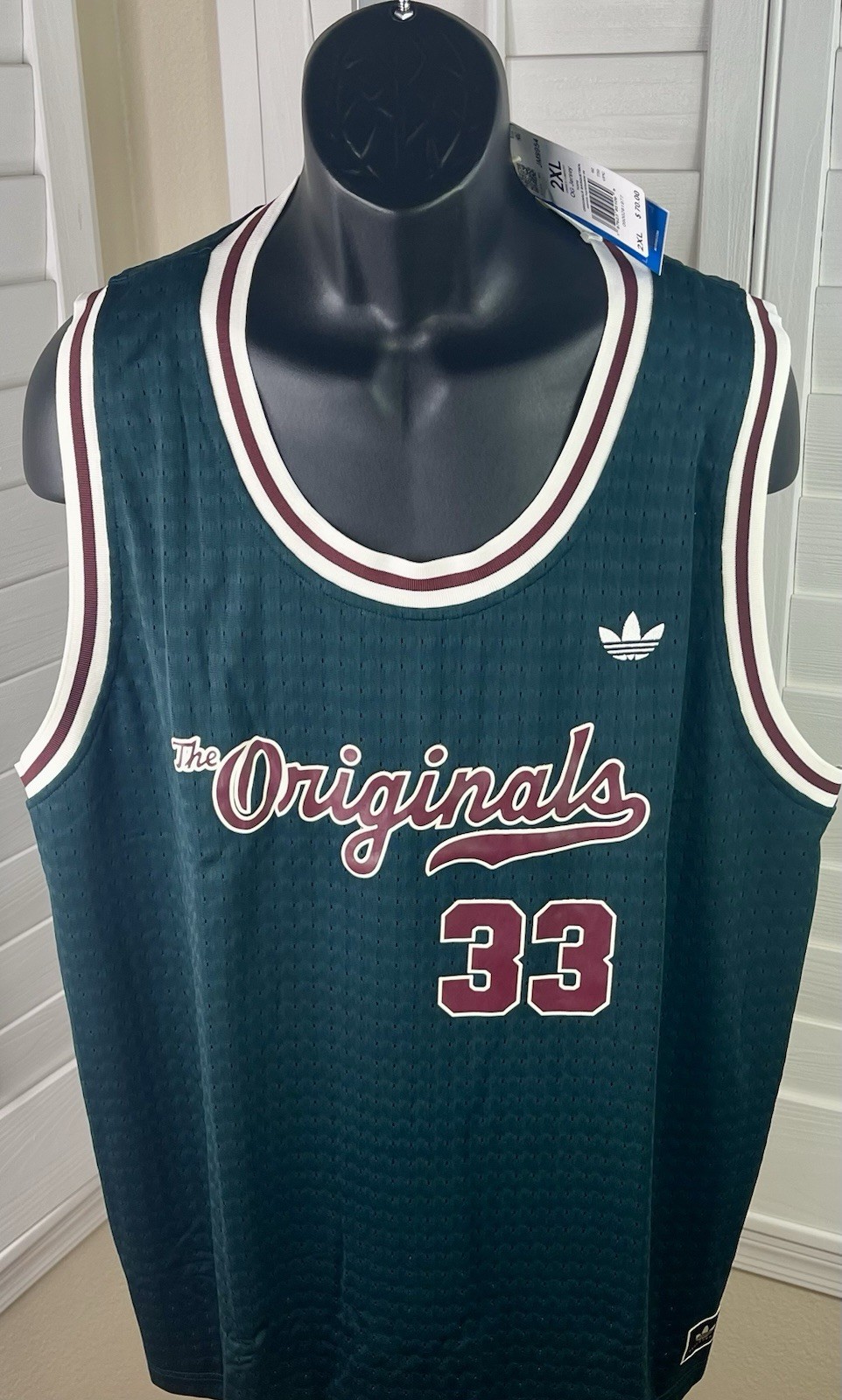 Adidas Originals Aurora Ivy/Shadow Red Basketball Jersey JM9954 Men 2XL, NWT $70 gallery