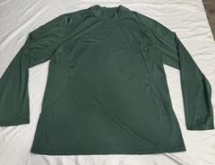 Nike Pro Combat Collar Neck Fitted Long Sleeve Shirt Mens XL Drifit Green