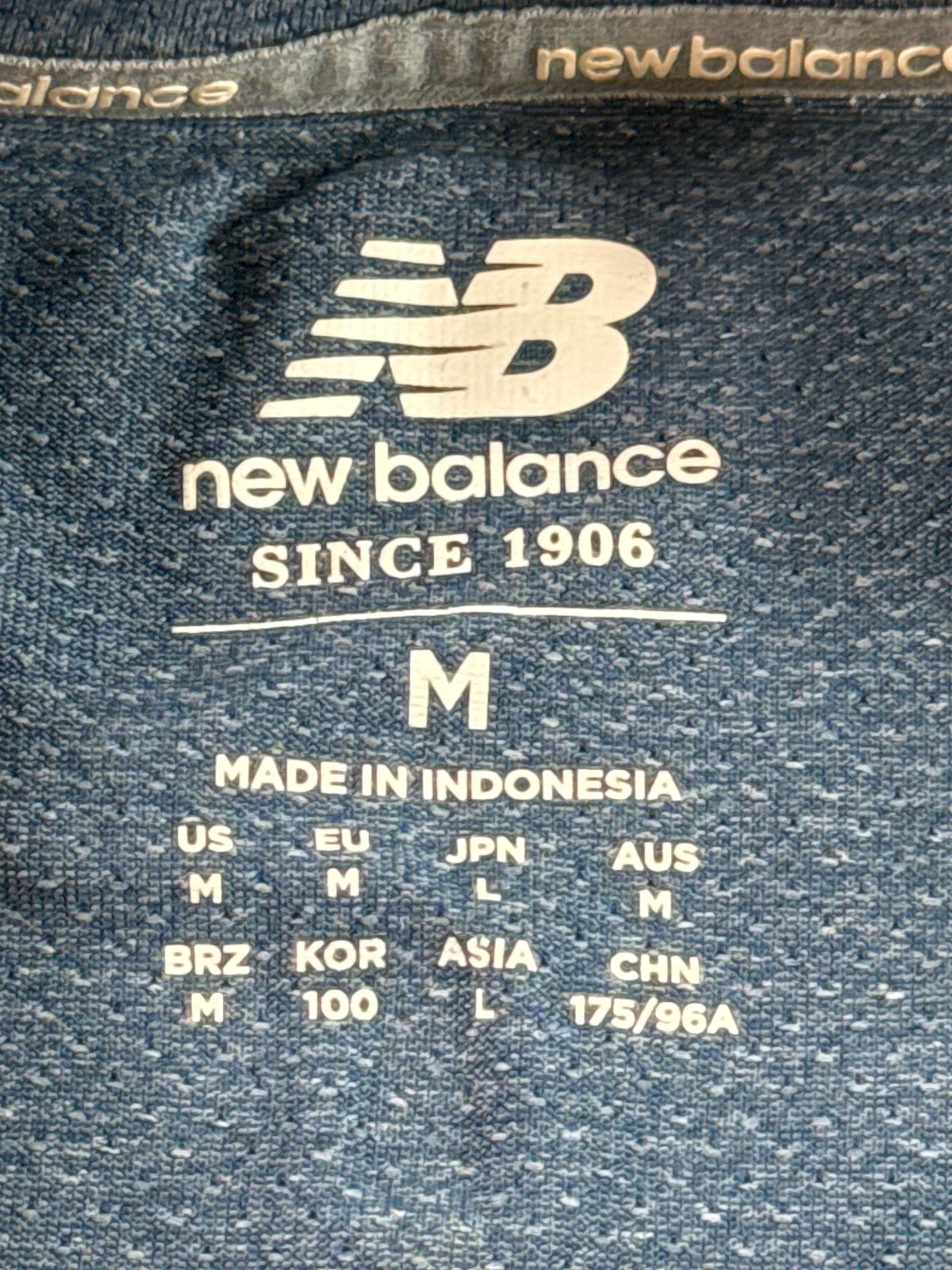 New Balance Mens M Slate Blue Performance Athletic Tee Short Sleeve Mesh Running gallery
