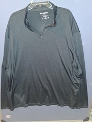 Real Essentials Men’s 3XL Quarter Zip Pullover Long Sleeve Performance Top -…