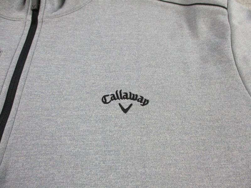 Callaway Pullover Mens 2XL Gray Quarter Zip Mock Neck Golf Performance Top Logo gallery