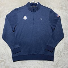UNDER ARMOUR Ryder Cup 1/4 Zip Pullover Men’s XL 2016 Golf Blue USA Flag