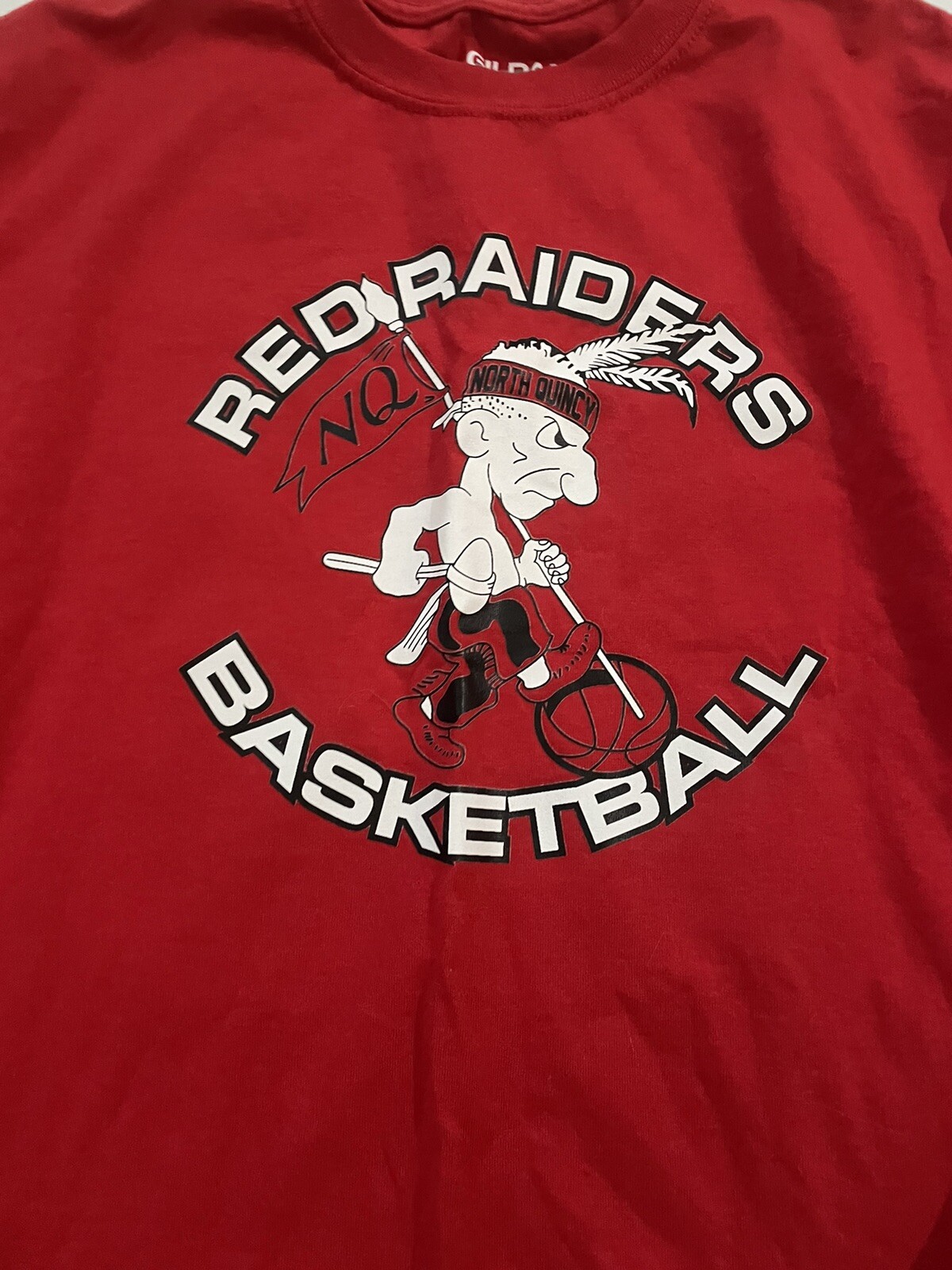 North Quincy Red Raiders Basketball Long Sleeve Red Shirt Size M McLaughlin 22 gallery