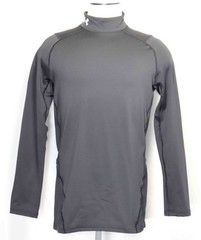 Under Armour ColdGear Black Fitted Mock Neck L/S Shirt 1366066 Mens Size Large